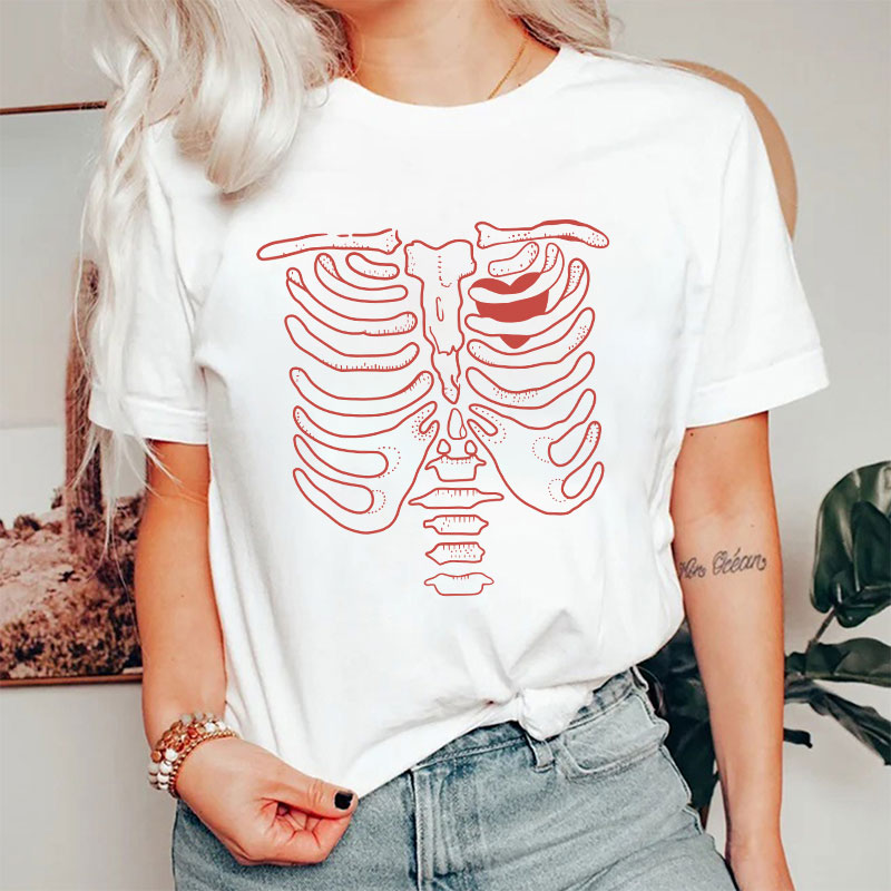 Skeleton Heart Nurse T-Shirt