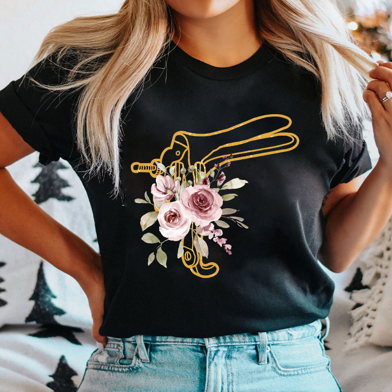 Floral Speculum Nurse T-Shirt