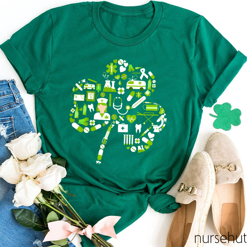 Medical And Nursing Clover Nurse T-Shirt