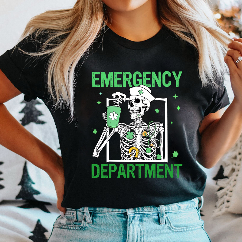 Emergency Department St Patricks Day Nurse T-Shirt