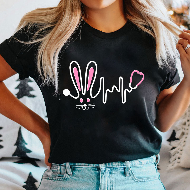 Easter Bunny Stethoscope Nurse T-Shirt