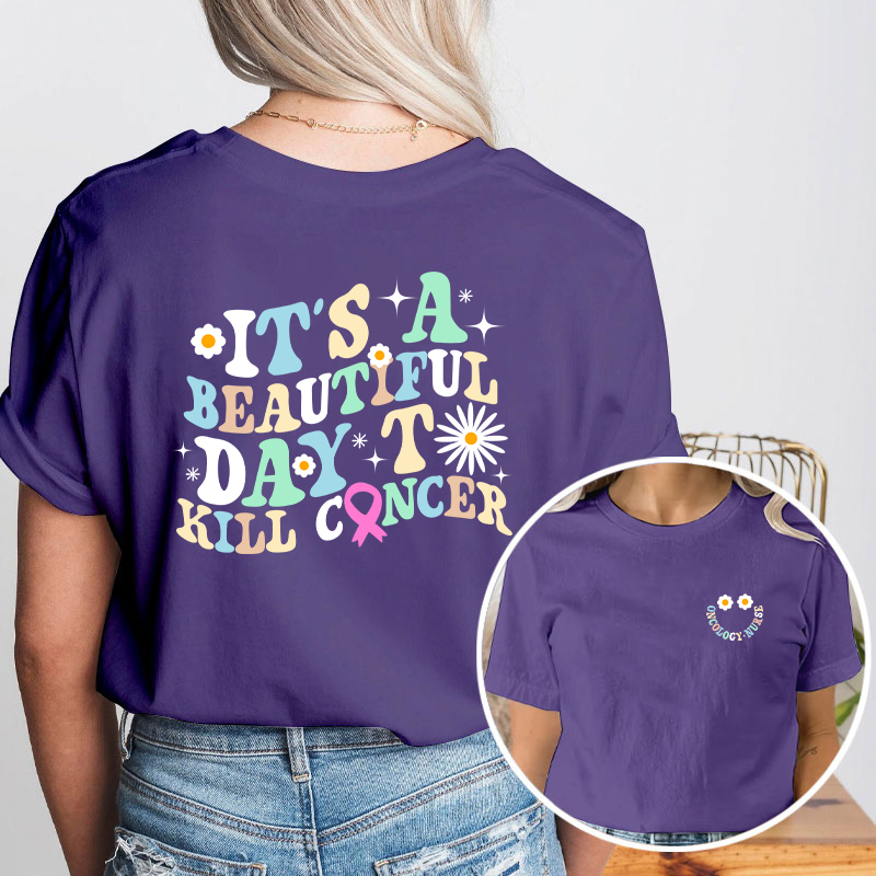 Smile Oncology Pocket Nurse Two Sided T-Shirt
