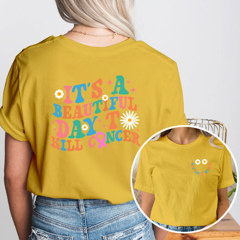 Smile Oncology Pocket Nurse Two Sided T-Shirt