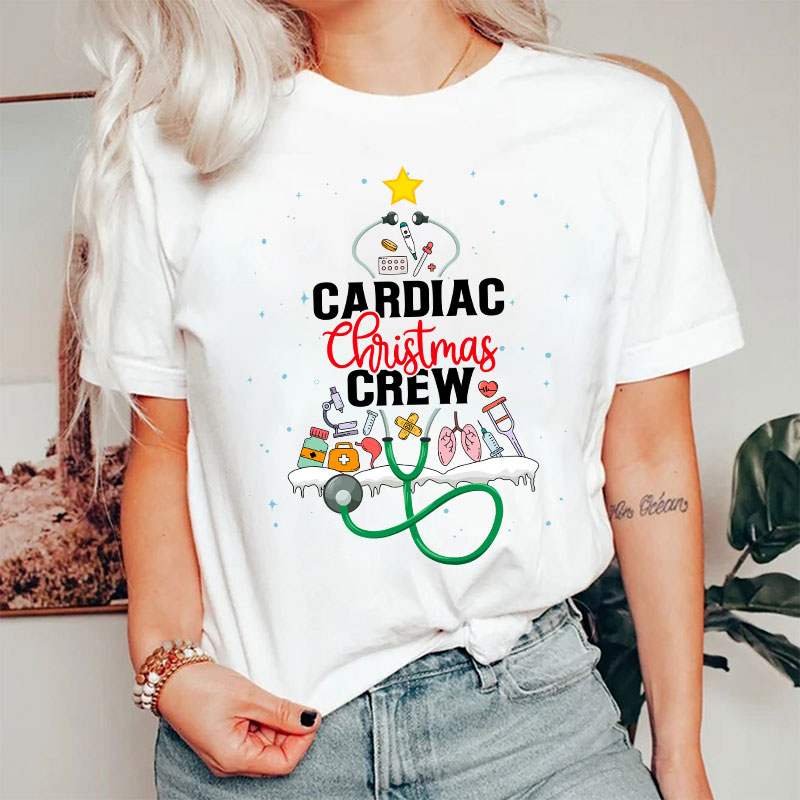 Cardiac Christmas Crew Nurse T-Shirt