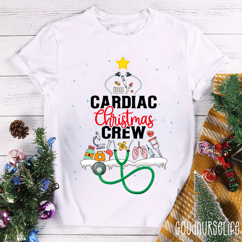 Cardiac Christmas Crew Nurse T-Shirt