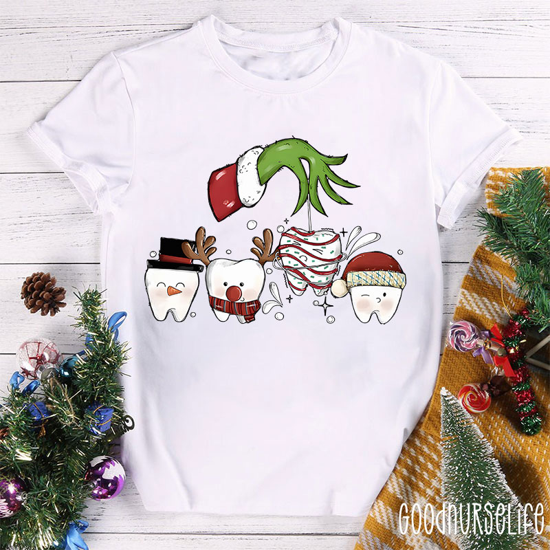Christmas With Dental Squad Nurse T-shirt