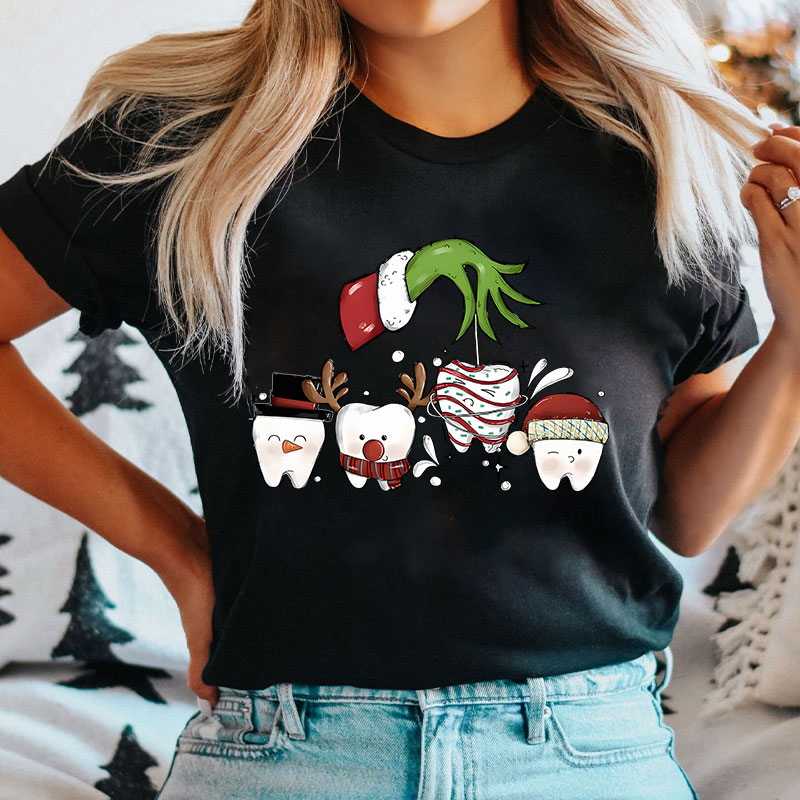 Christmas With Dental Squad Nurse T-shirt