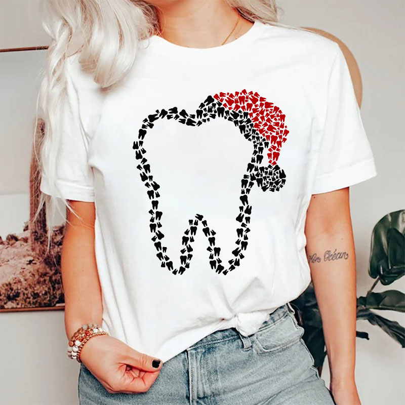 Small Teeth Make Up Big Tooth Christmas Nurse T-Shirt