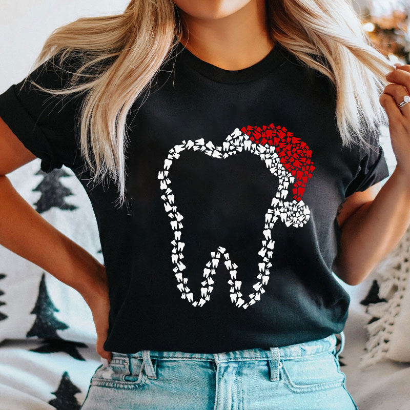 Small Teeth Make Up Big Tooth Christmas Nurse T-Shirt