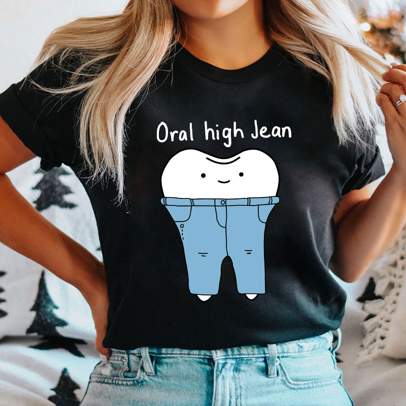 Teeth High Cut Jeans Nurse T-shirt