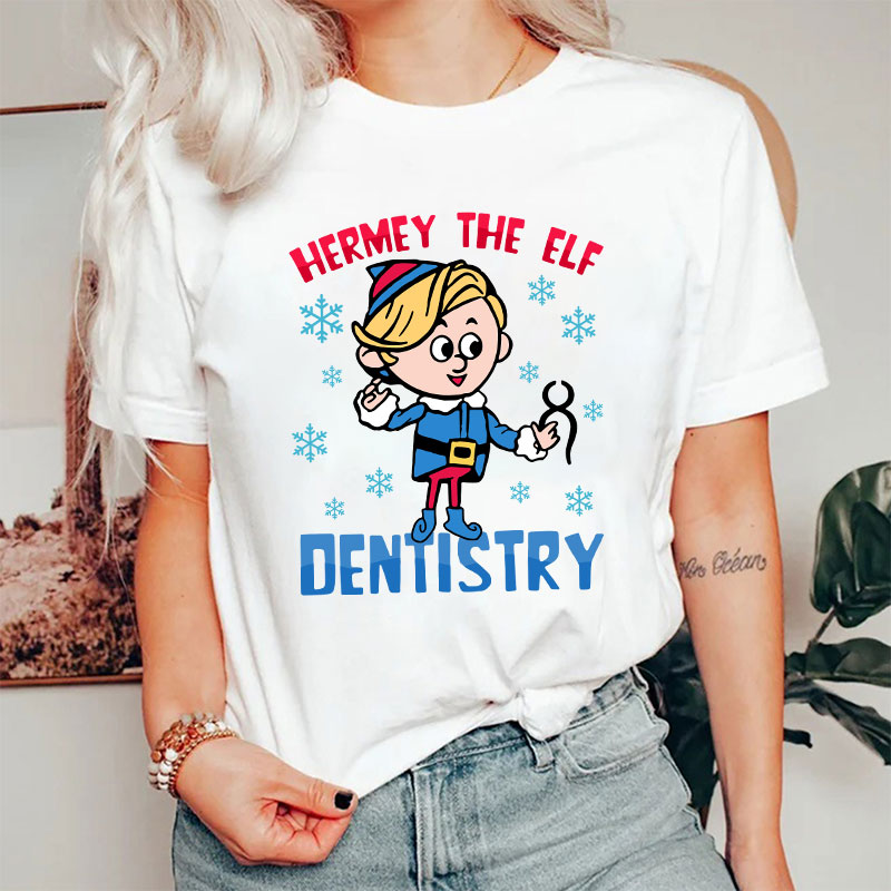 Hermey The Elf Dentistry Snowflake Nurse T-shirt