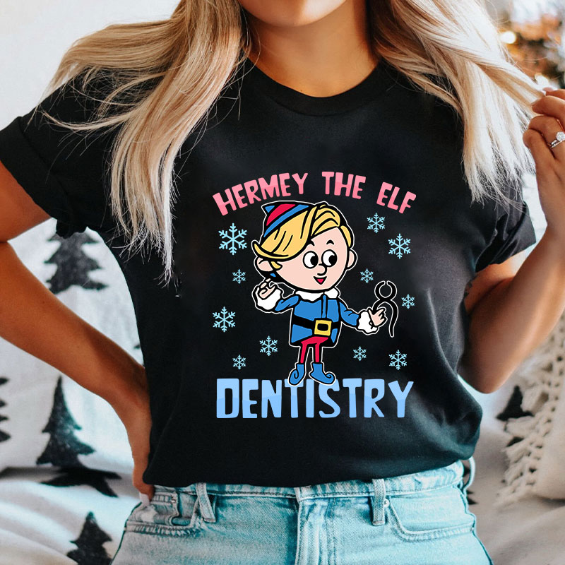 Hermey The Elf Dentistry Snowflake Nurse T-shirt