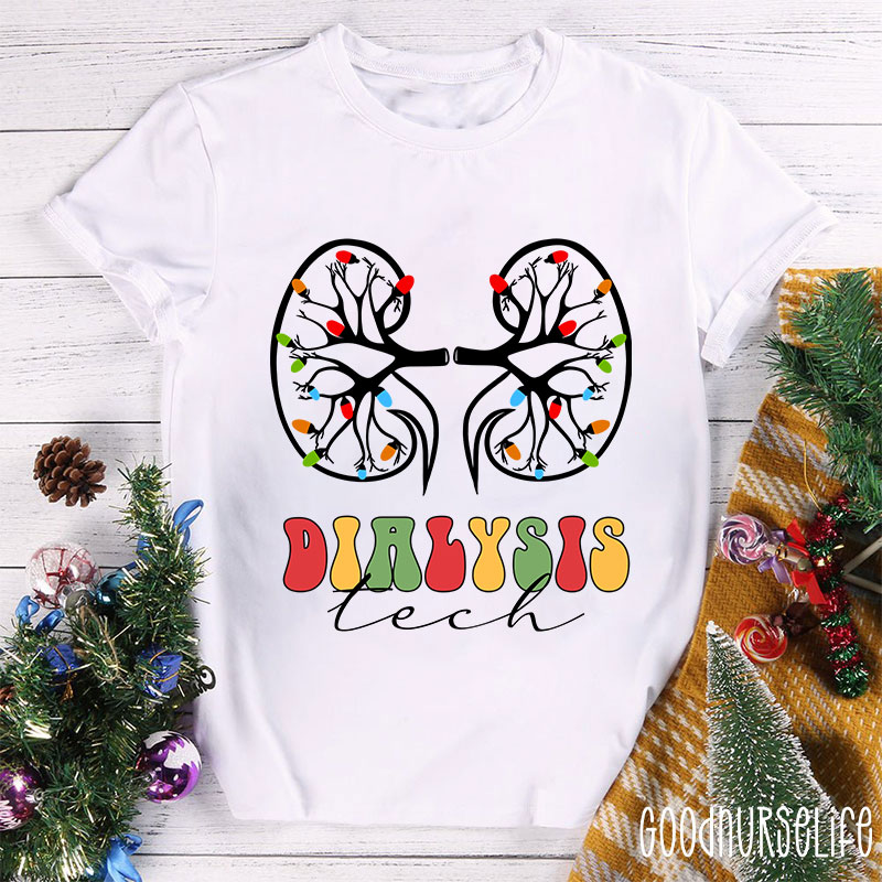 Christmas Dialysis Tech Nurse T-shirt
