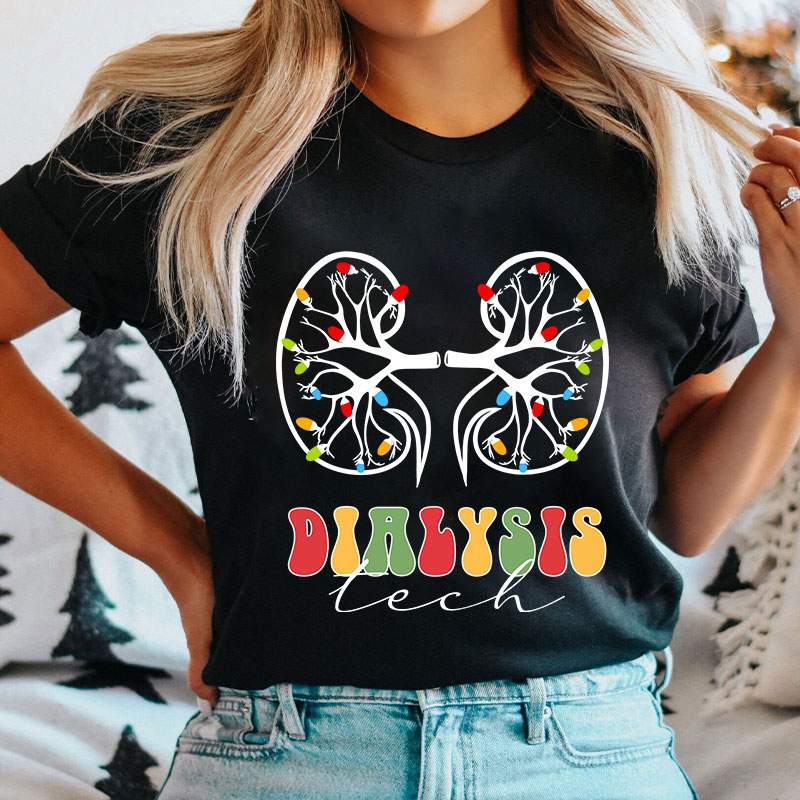 Christmas Dialysis Tech Nurse T-shirt