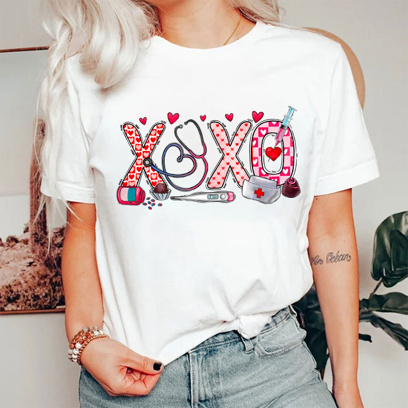 XOXO Happy Valentines Nurse T-Shirt