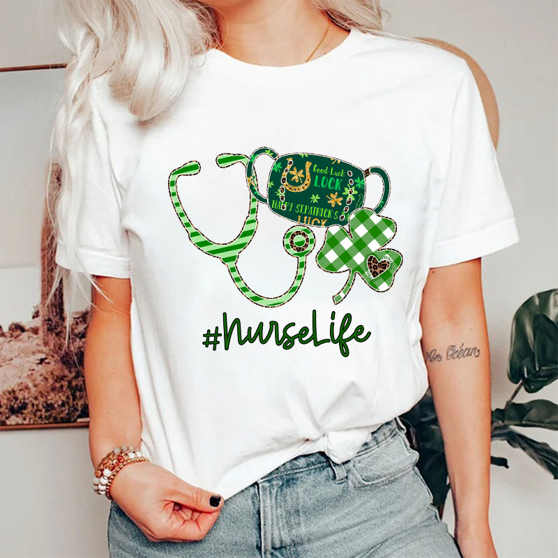 Shamrock Nurselife Nurse T-Shirt