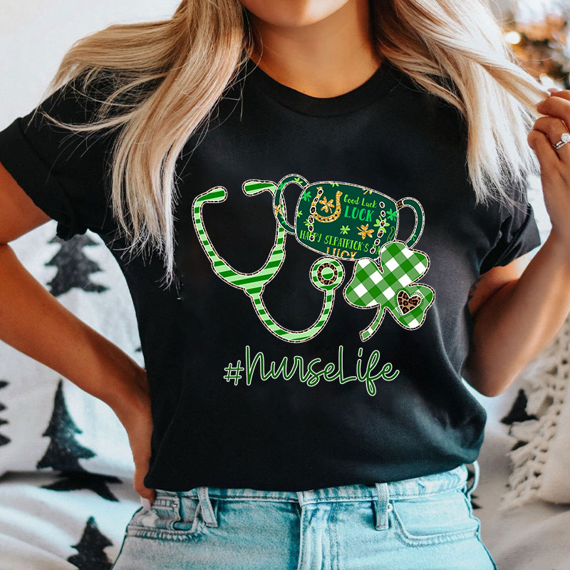 Shamrock Nurselife Nurse T-Shirt