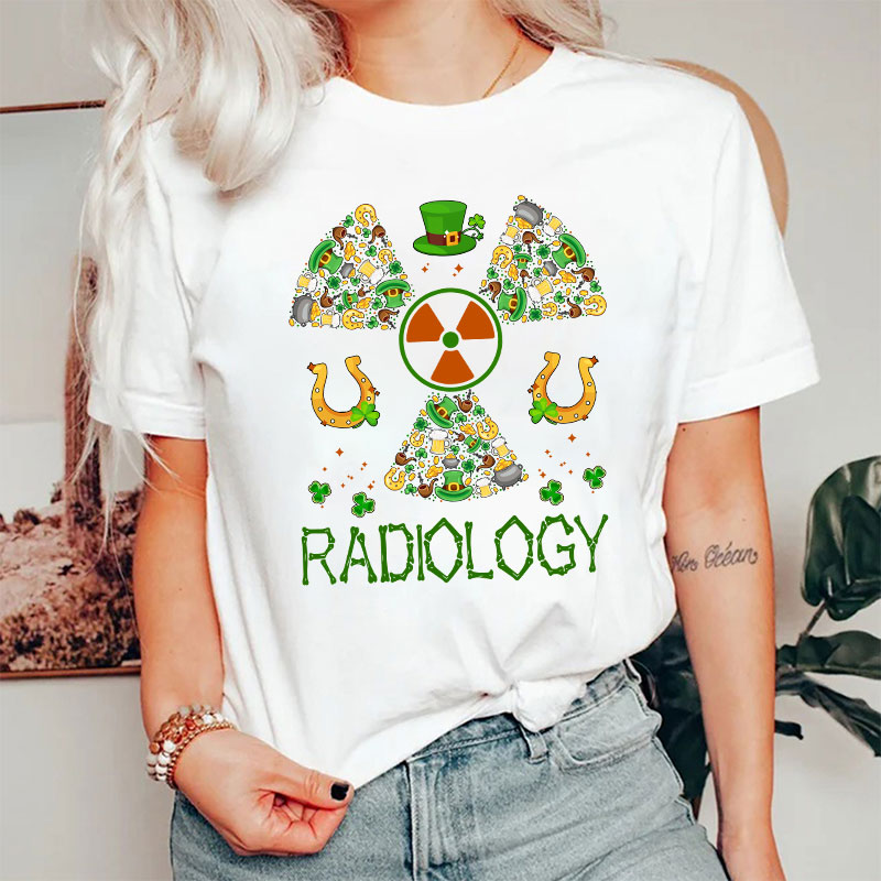 Lucky Radiology St Patricks Day Nurse T-Shirt
