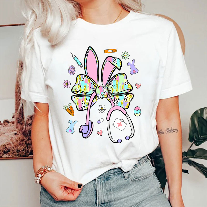Easter Bunny Stethoscope Nurse T-Shirt