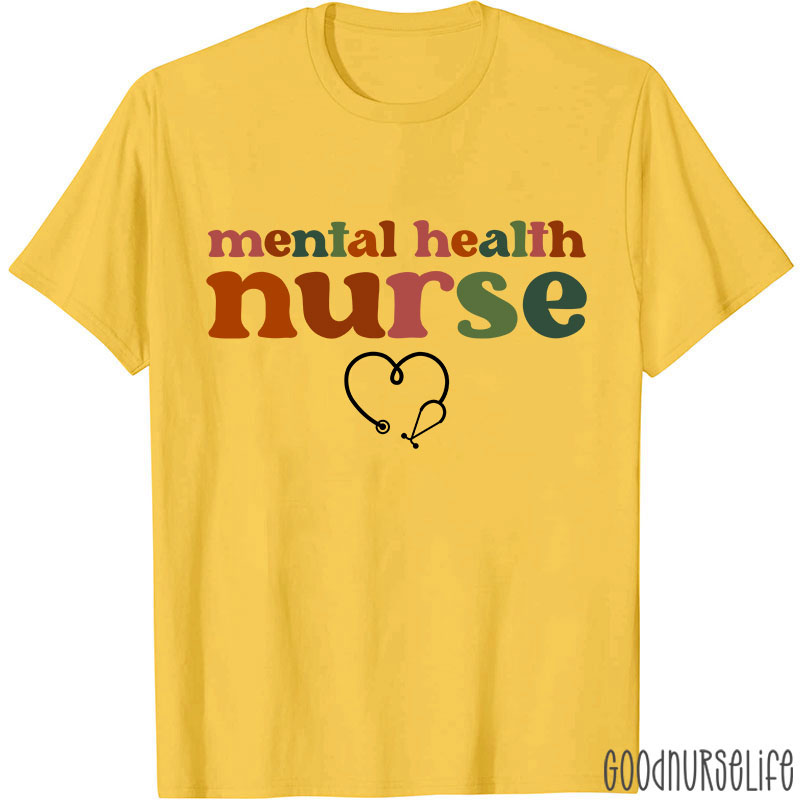 Stethoscope Mental Health Nurse T-Shirt