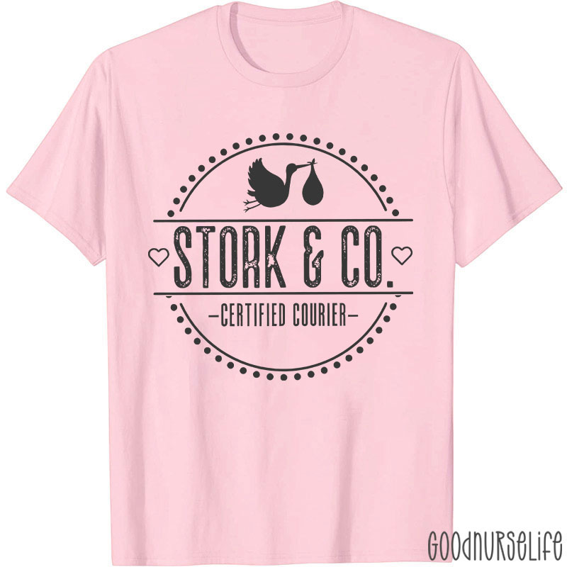 Stork And Co Certified Courier Nurse T-Shirt