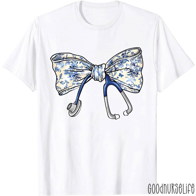 Stethoscope Bow Nurse T-Shirt