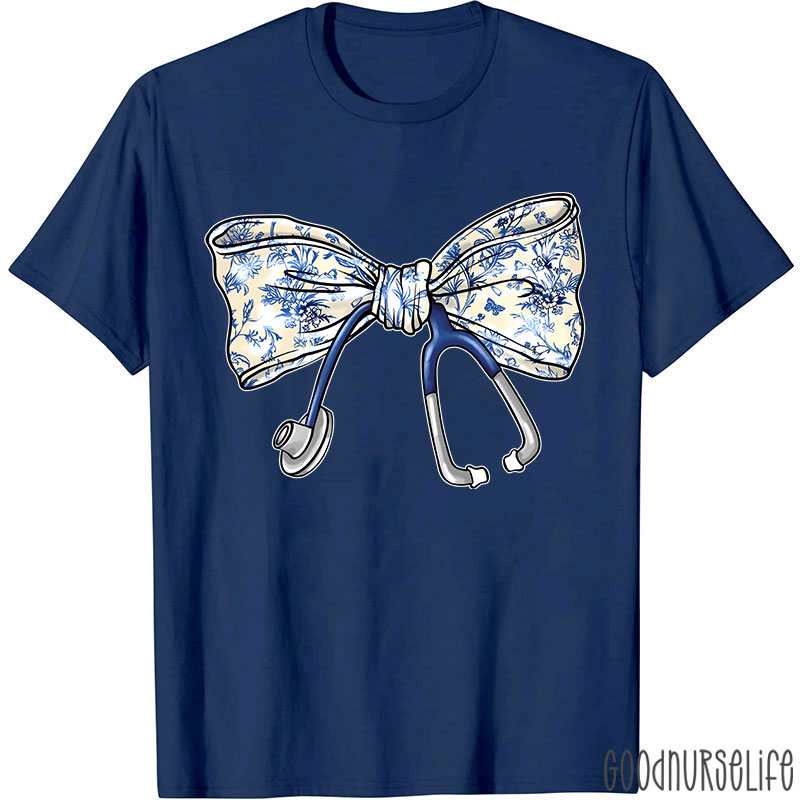 Stethoscope Bow Nurse T-Shirt