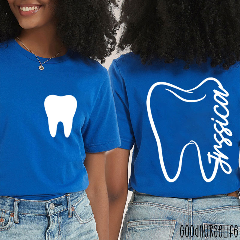 Personalized Simple Strokes Teeth Two Sided T-Shirt