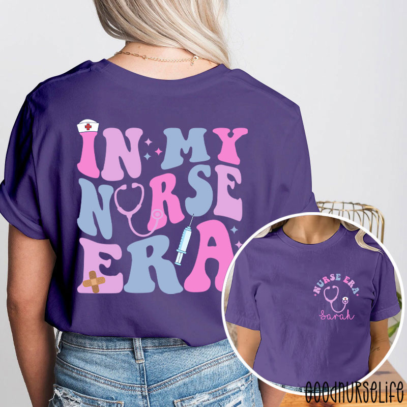 Personalized Stethoscope In My Nurse Era Nurse Two Sided T-Shirt