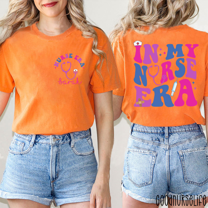 Personalized Stethoscope In My Nurse Era Nurse Two Sided T-Shirt