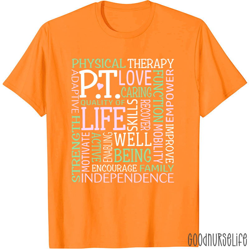 Love Caring Function Pt Physical Therapist T-Shirt