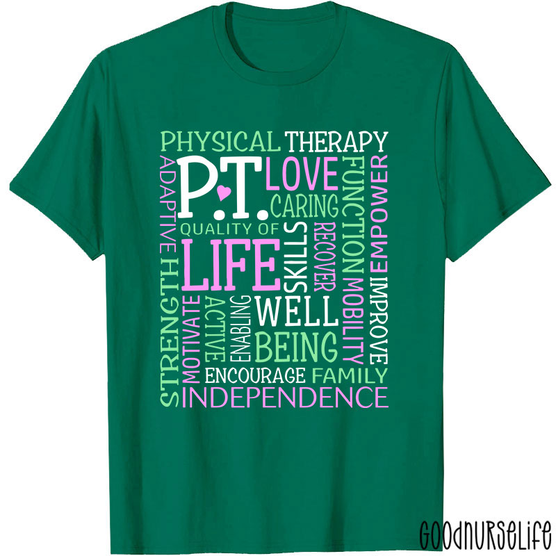 Love Caring Function Pt Physical Therapist T-Shirt