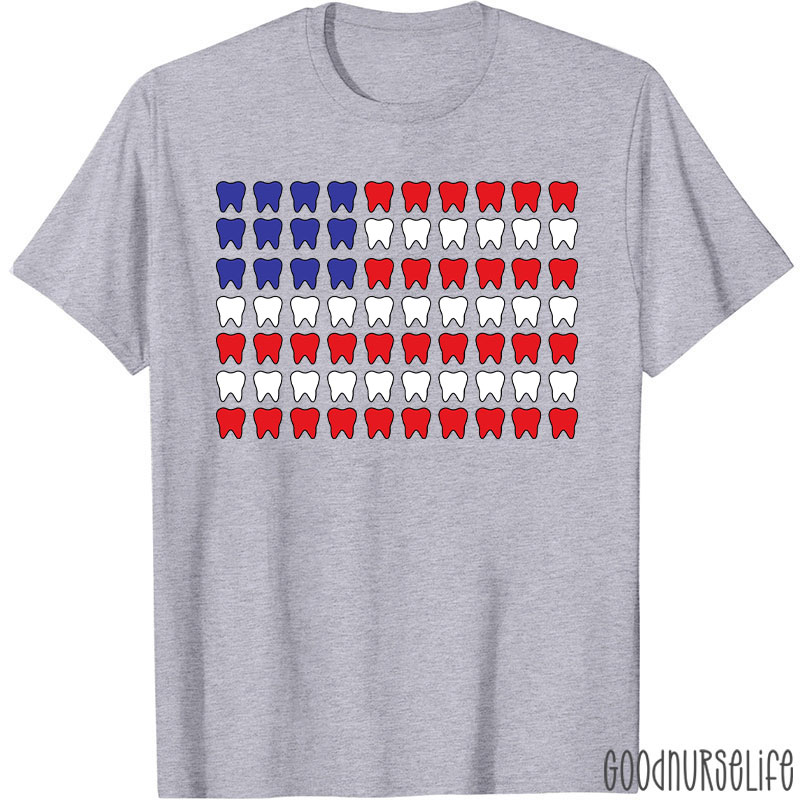 4Th Of July Hygienist Patriotic Tooth T-Shirt