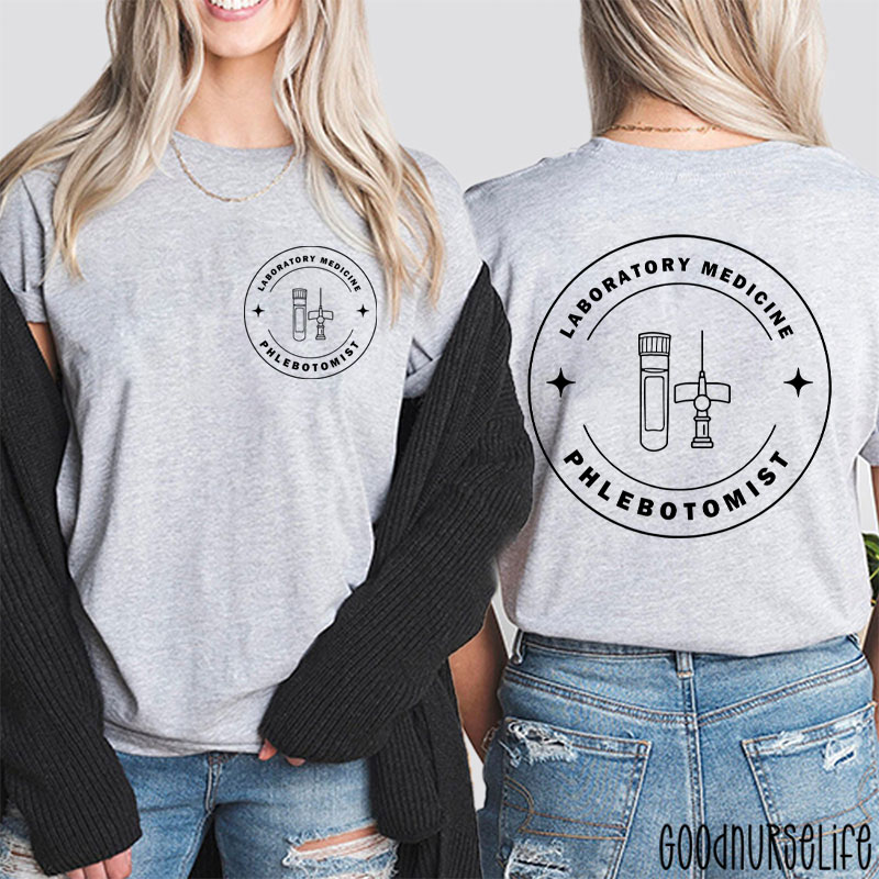 Personalized Medical Symbols Nurse Two Sided T-Shirt