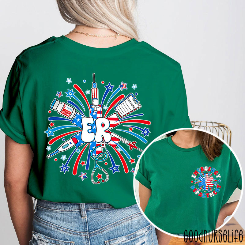 Funny ER Nurse Emergency Department Nurse Two Sided T-Shirt