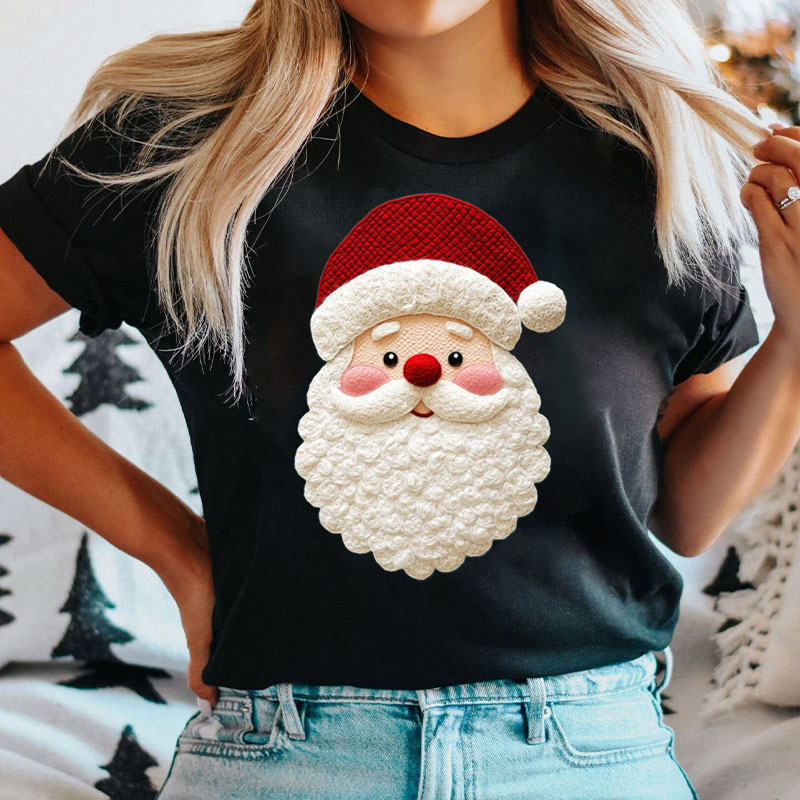 Faux Yarn Santa Nurse T-shirt