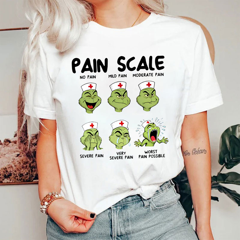 Funny Mean Nurse Pain Scale Nurse T-Shirt