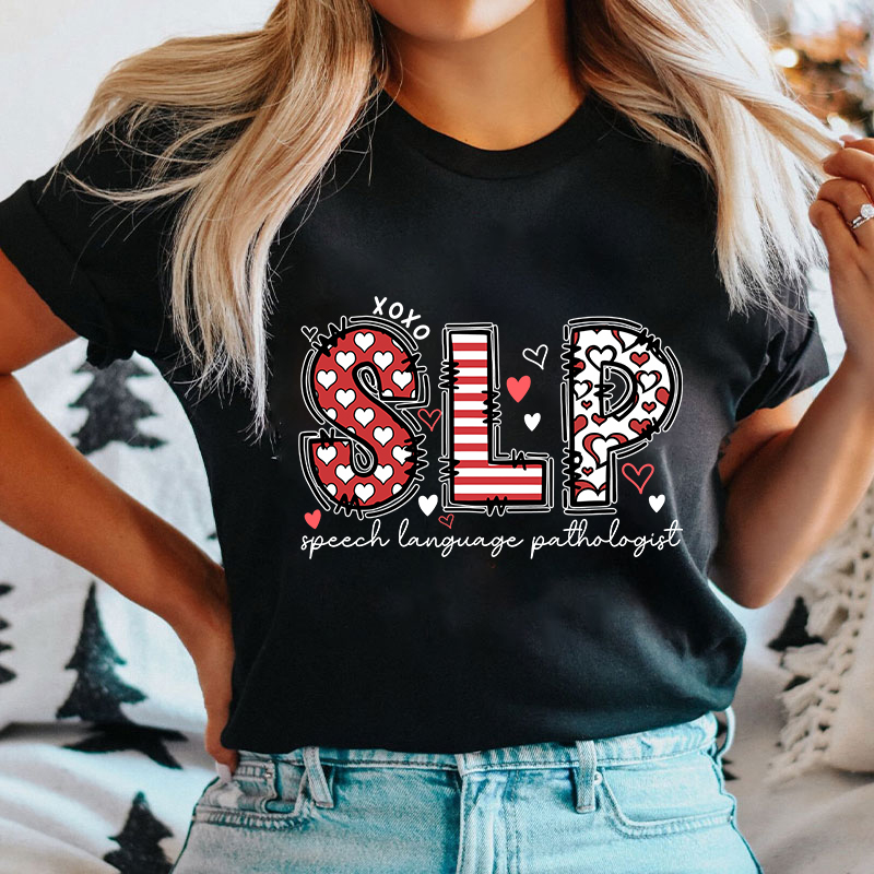 Speech Language Pathologist Valentine T-shirt