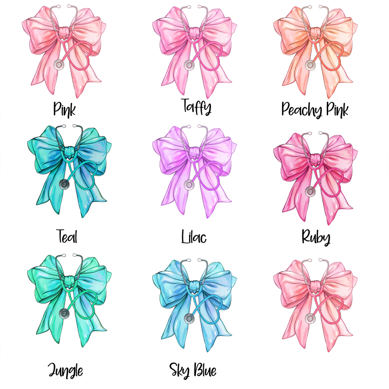 Personalized Stethoscope Bow Nurse Life Nurse Badge Reel