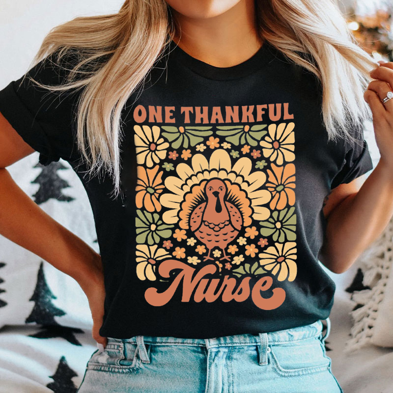 One Thankful Nurse Turkey Nurse T-Shirt