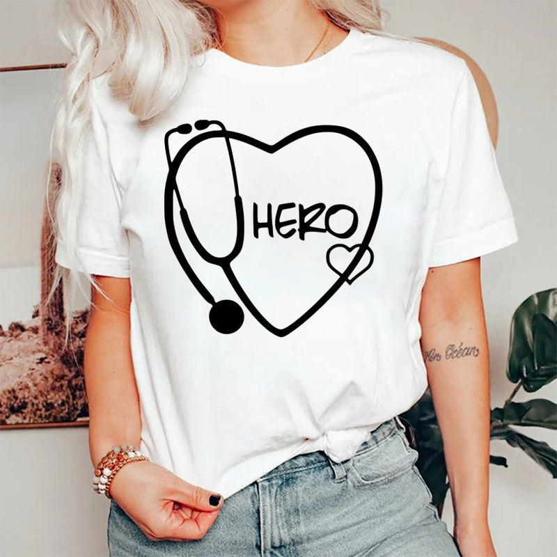 Cute Stethoscope Hero Nurse T-Shirt