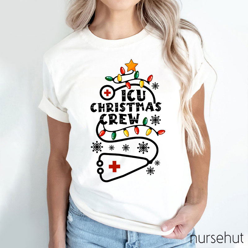 Personalized Christmas Crew Nurse T-Shirt