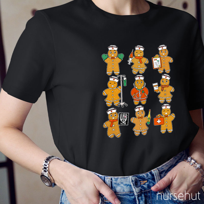 Gingerbread Man Nurse T-Shirt