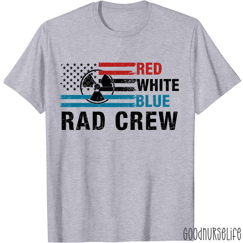 Red White Blue Rad Crew T-Shirt