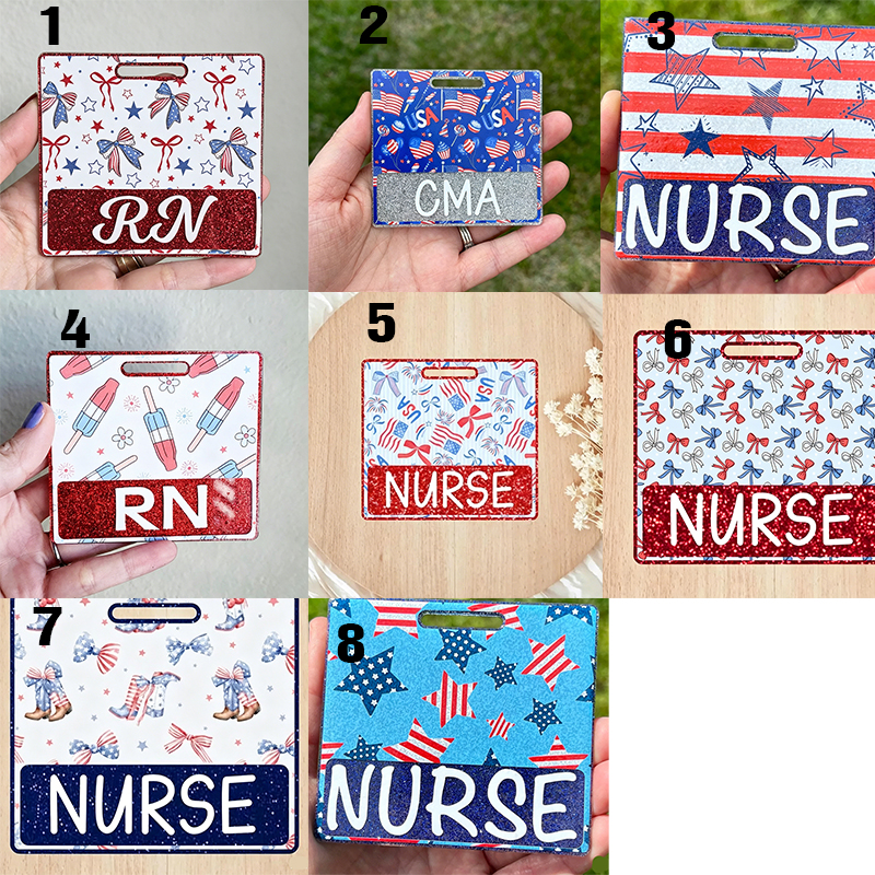 Personalized Corquette 4th Of July Printing Badge Buddy
