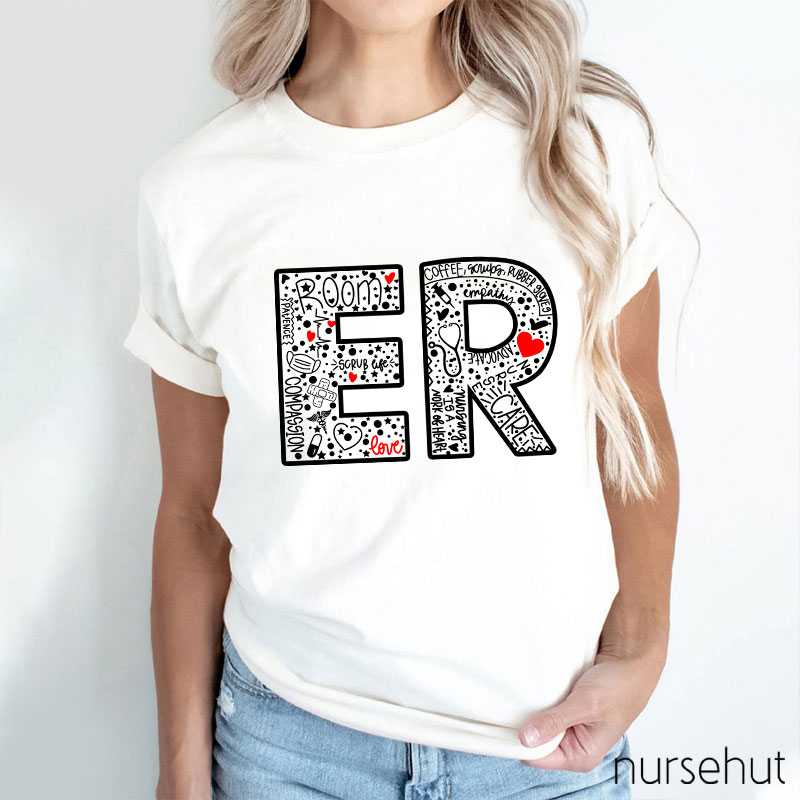 Personalized RN Love Care Compassion Empathy Nurse T-Shirt