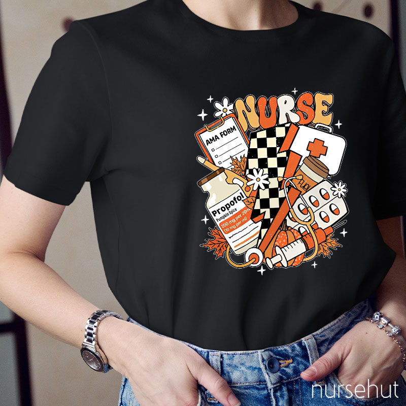 Autumn Nurse Life Nurse T-Shirt