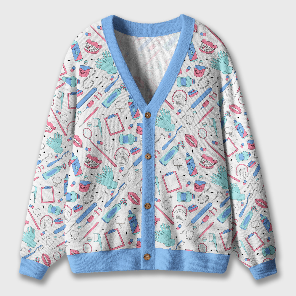 Dental Stuff Dental Ugly Cardigan Sweaters