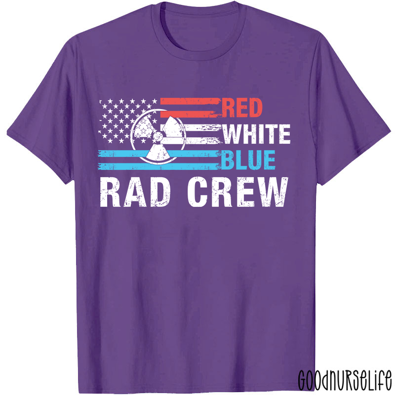 Red White Blue Rad Crew T-Shirt