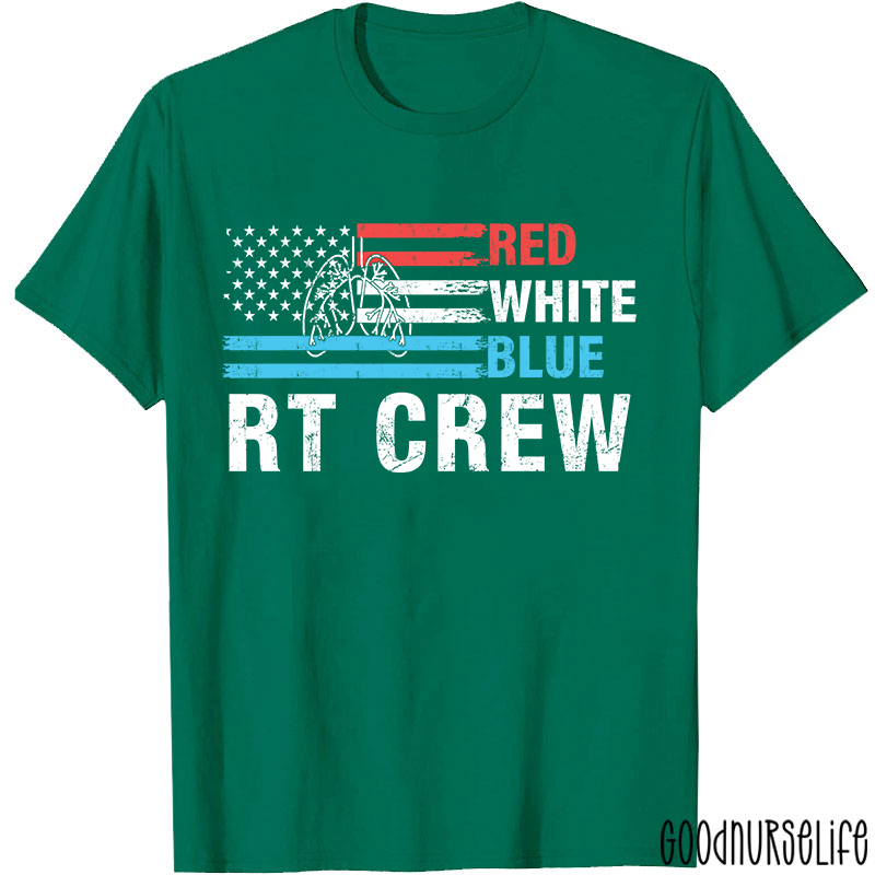 Red White Blue RT Crew Nurse T-Shirt